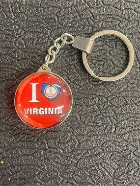 I Love Virginia Red Souvenir Keychain - Unbranded